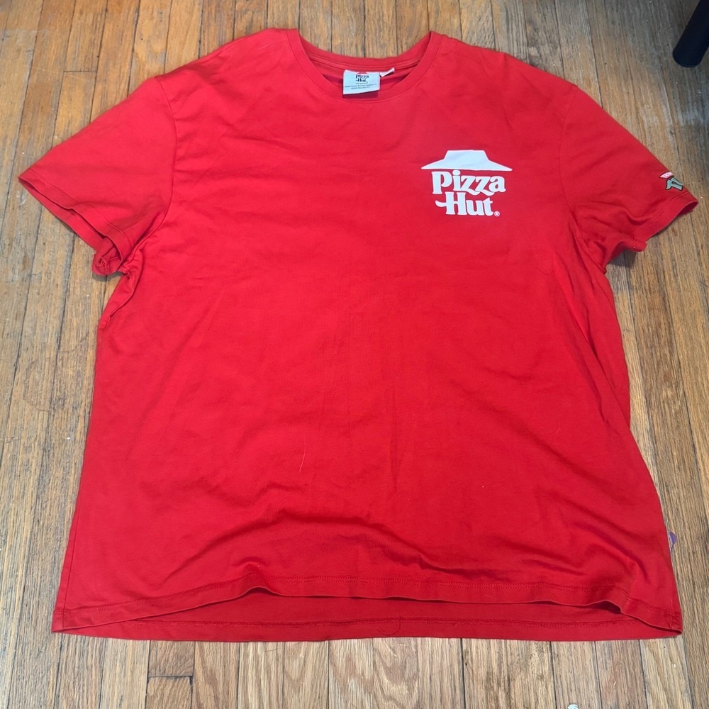 Primark TMNT Pizza Hut Graphic T-Shirt Mens 2XL Red Raphael Splinter 2023 Tee